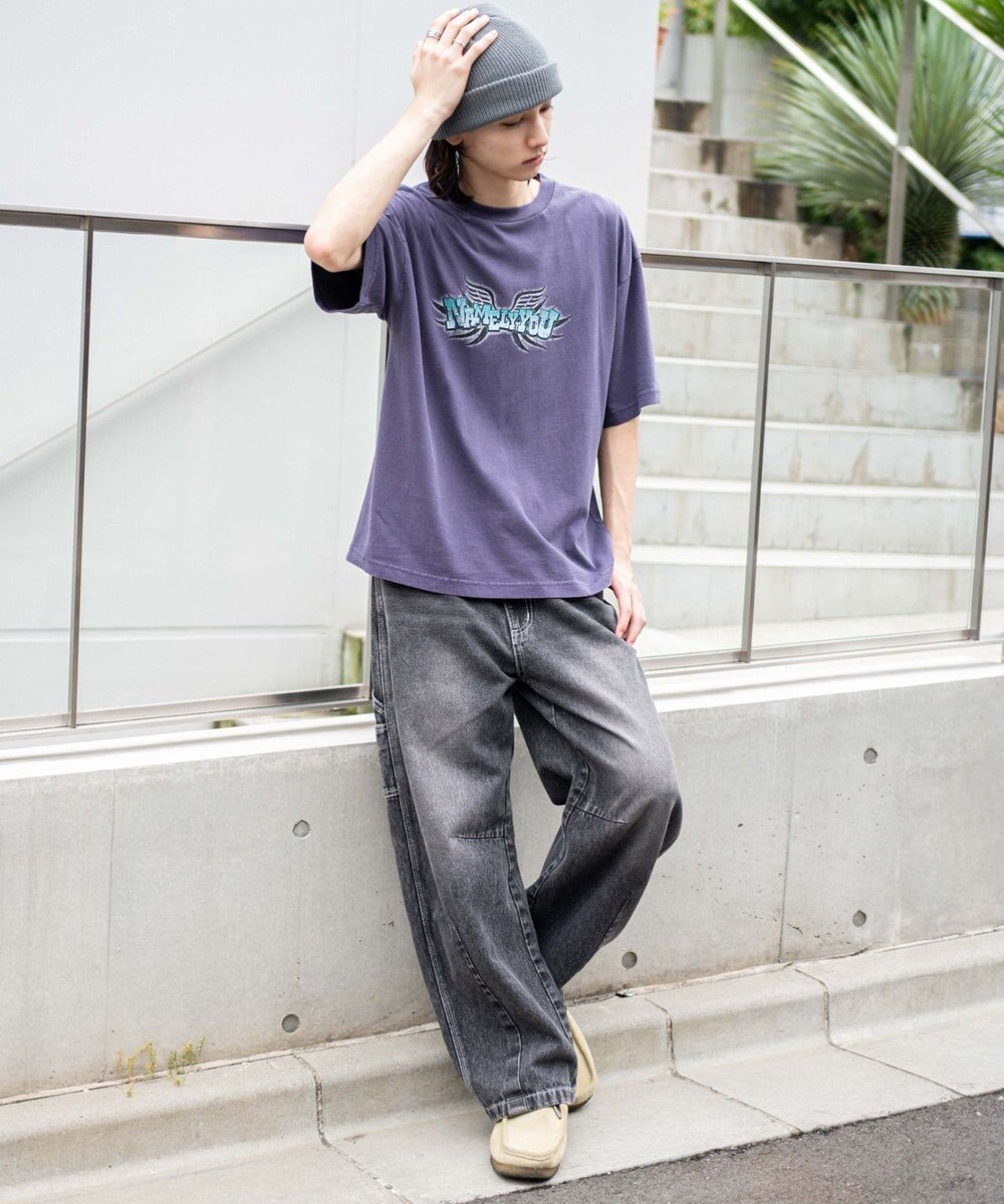 WEGO 【ユニセックス着用ITEM】イージーバレルレッグペインターパンツ 