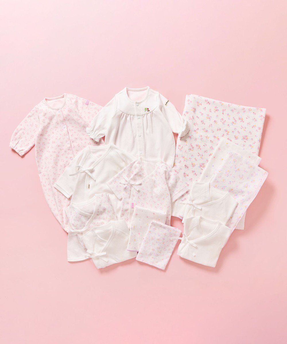 MIKI HOUSE HOT BISCUITS 出産準備スタンダードセット 通年用(総柄) 