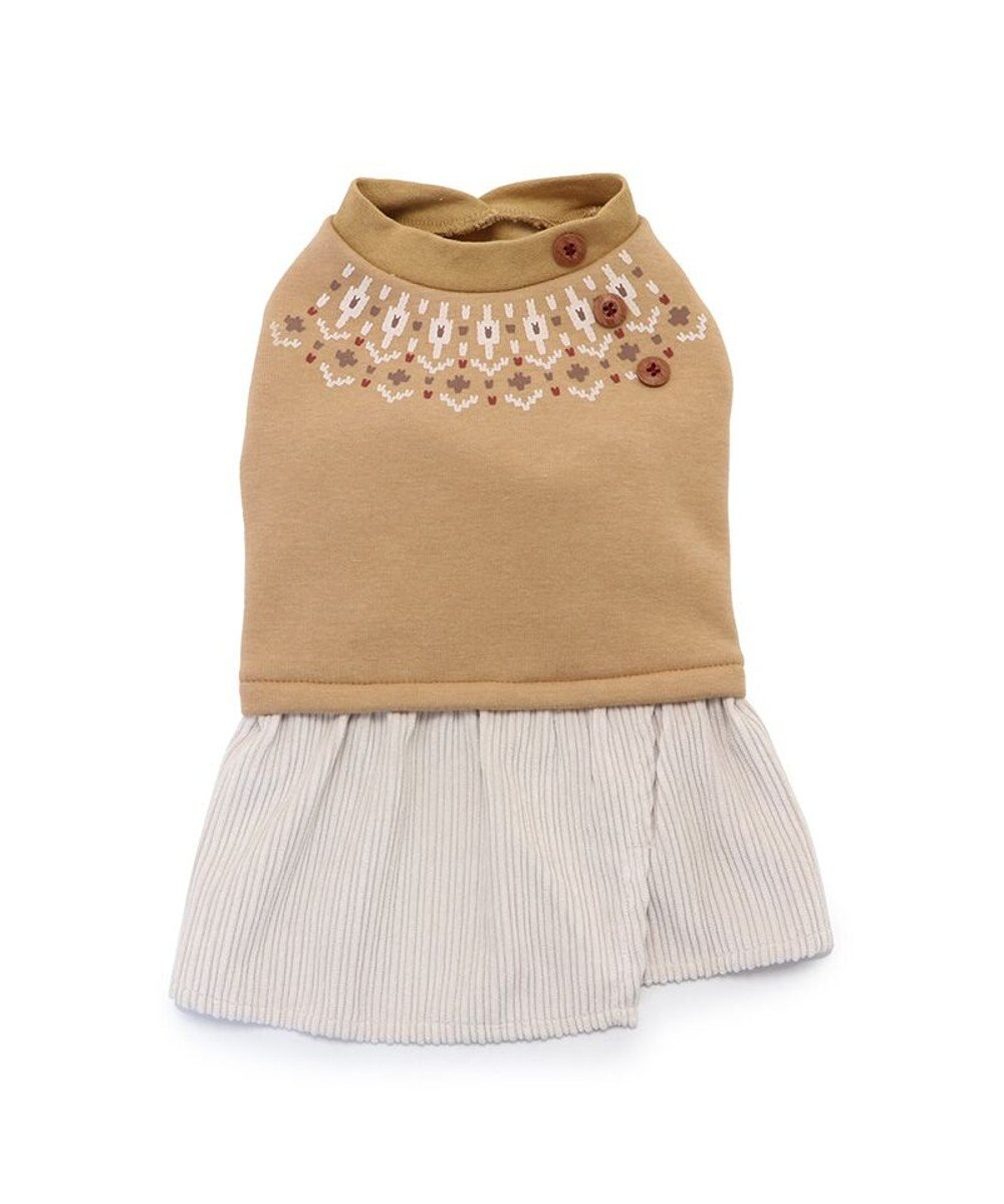 PET PARADISE ノルディック柄 ワンピース《ブラウン》 小型犬 