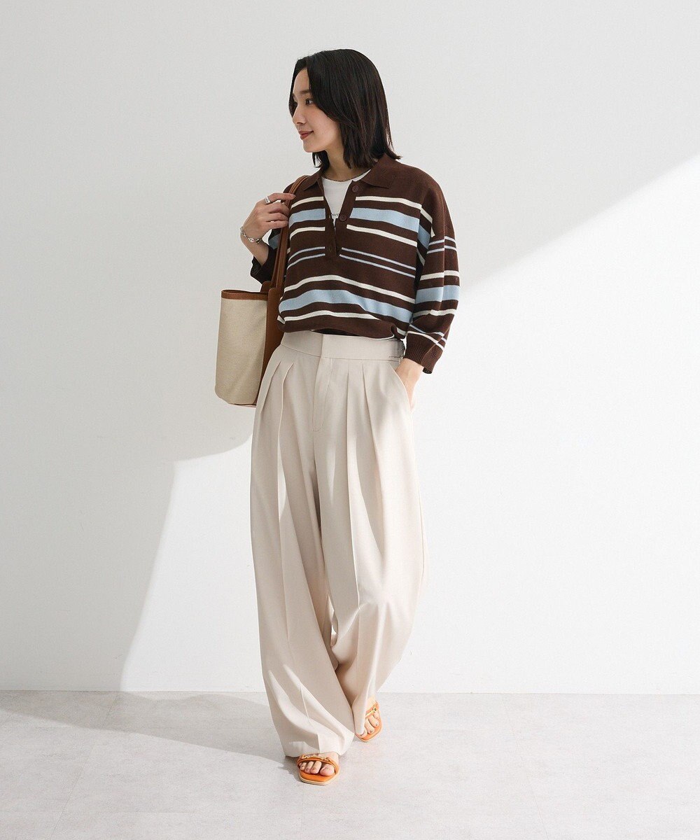 Green Parks タックワイドパンツ 