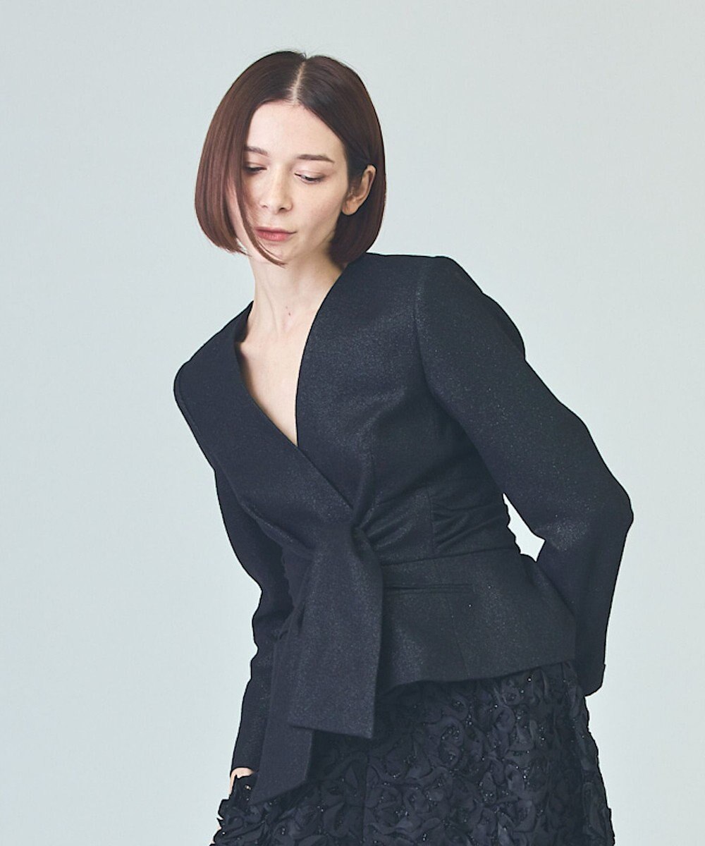 GRACE CONTINENTAL ラメWOOLボウジャケット 