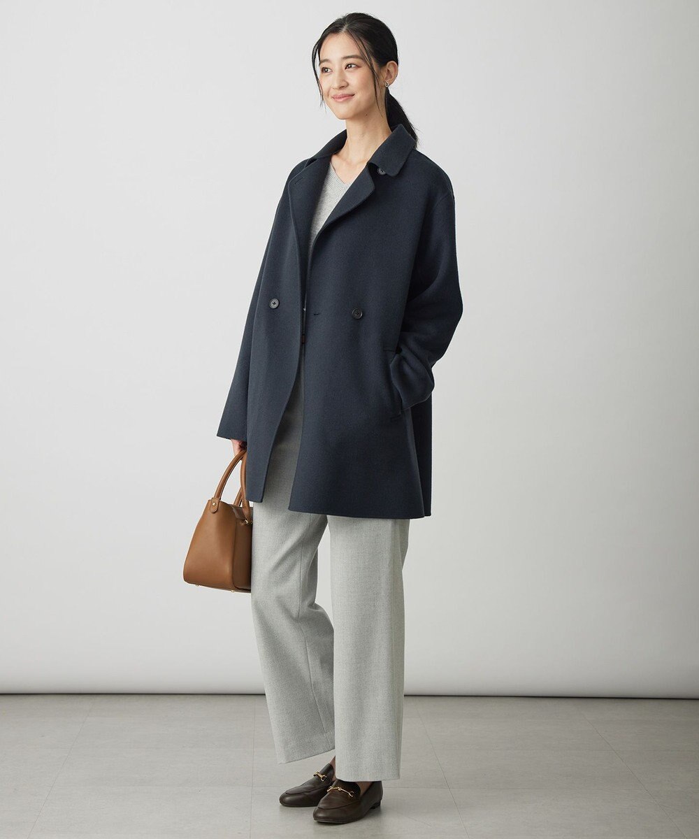 J.PRESS LADIES L ウールナイロンリバー テーラード コート 