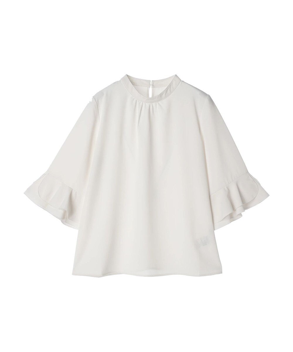 earth music&ecology ラッフル７分袖ブラウス 