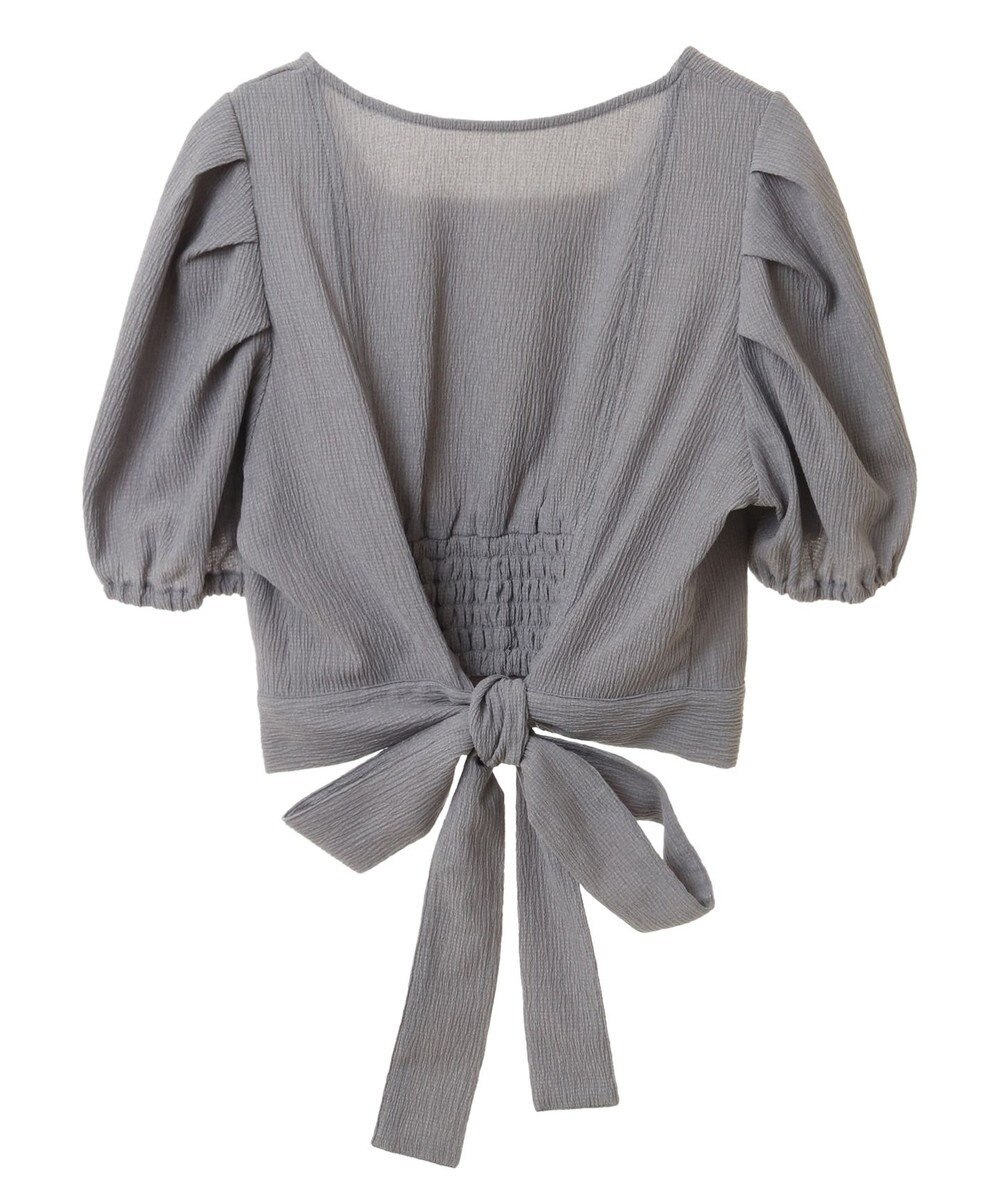 earth music&ecology ＳＥＴ２点バックリボンブラウス＋フレアスカート 