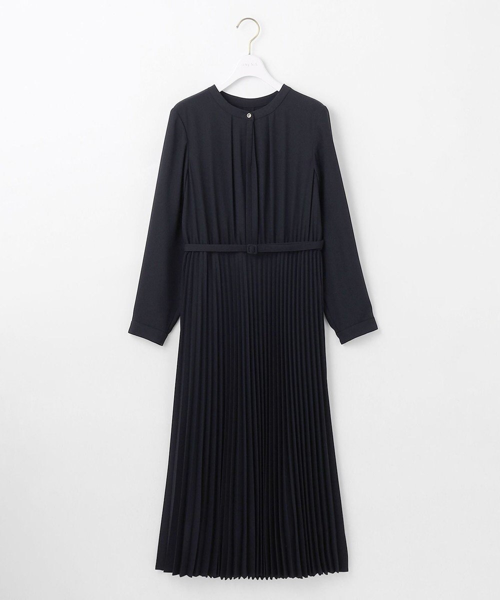 ANY SIS L 【洗える】ノーブルプリーツ ワンピース 