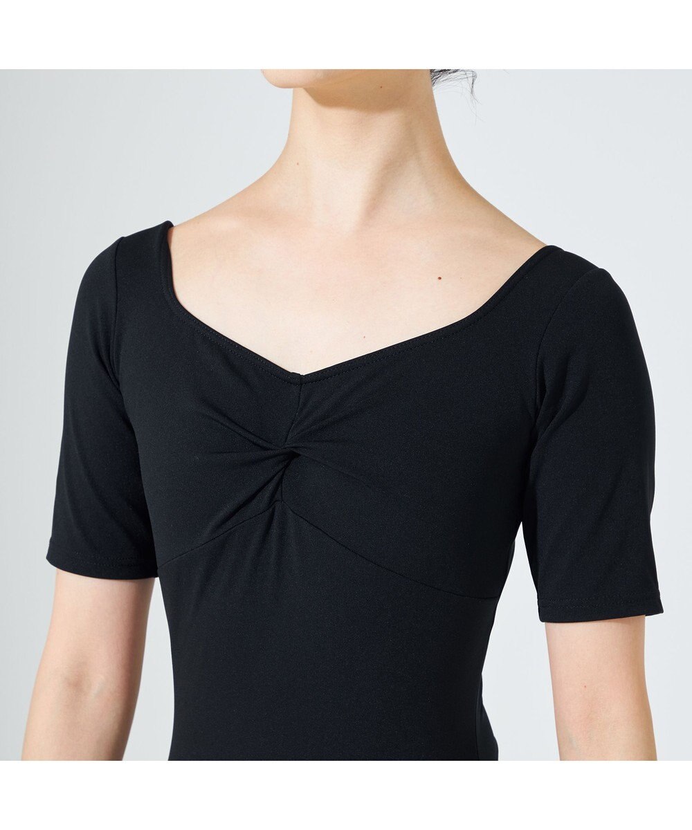 Chacott ハーフスリーブレオタード 