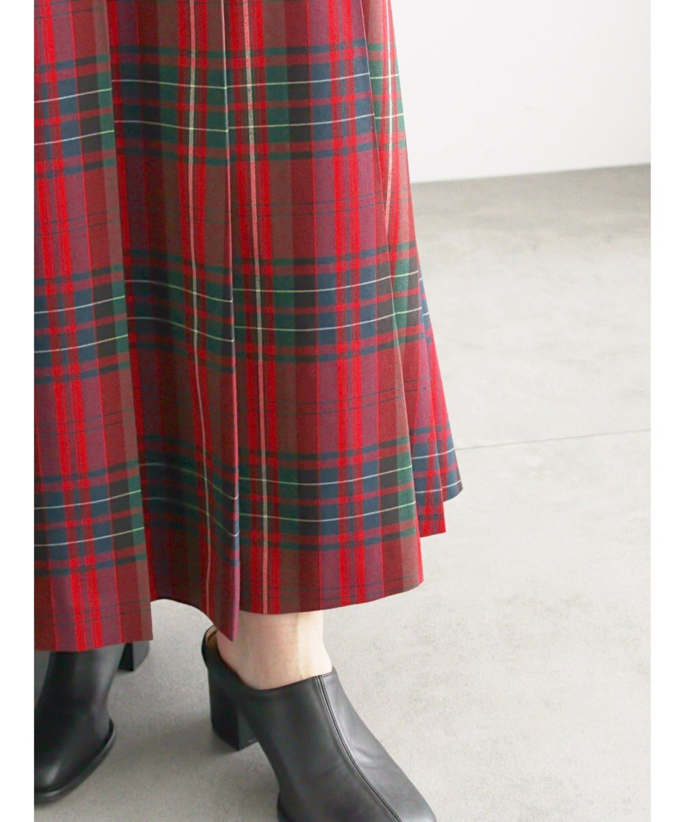 Te chichi チェックアソートロングプリーツスカート 