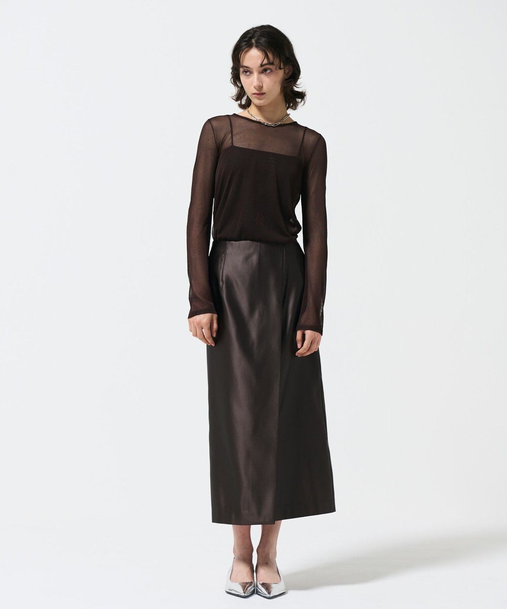 GRACE CONTINENTAL コーティングラップスカート 