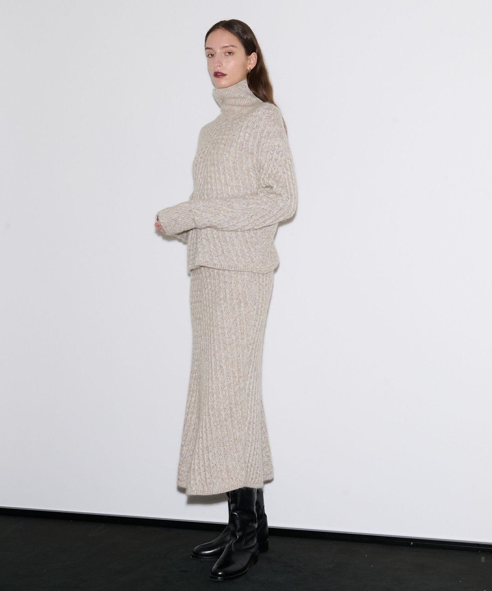 JOSEPH ファジーケーブル　ハイネックニット 