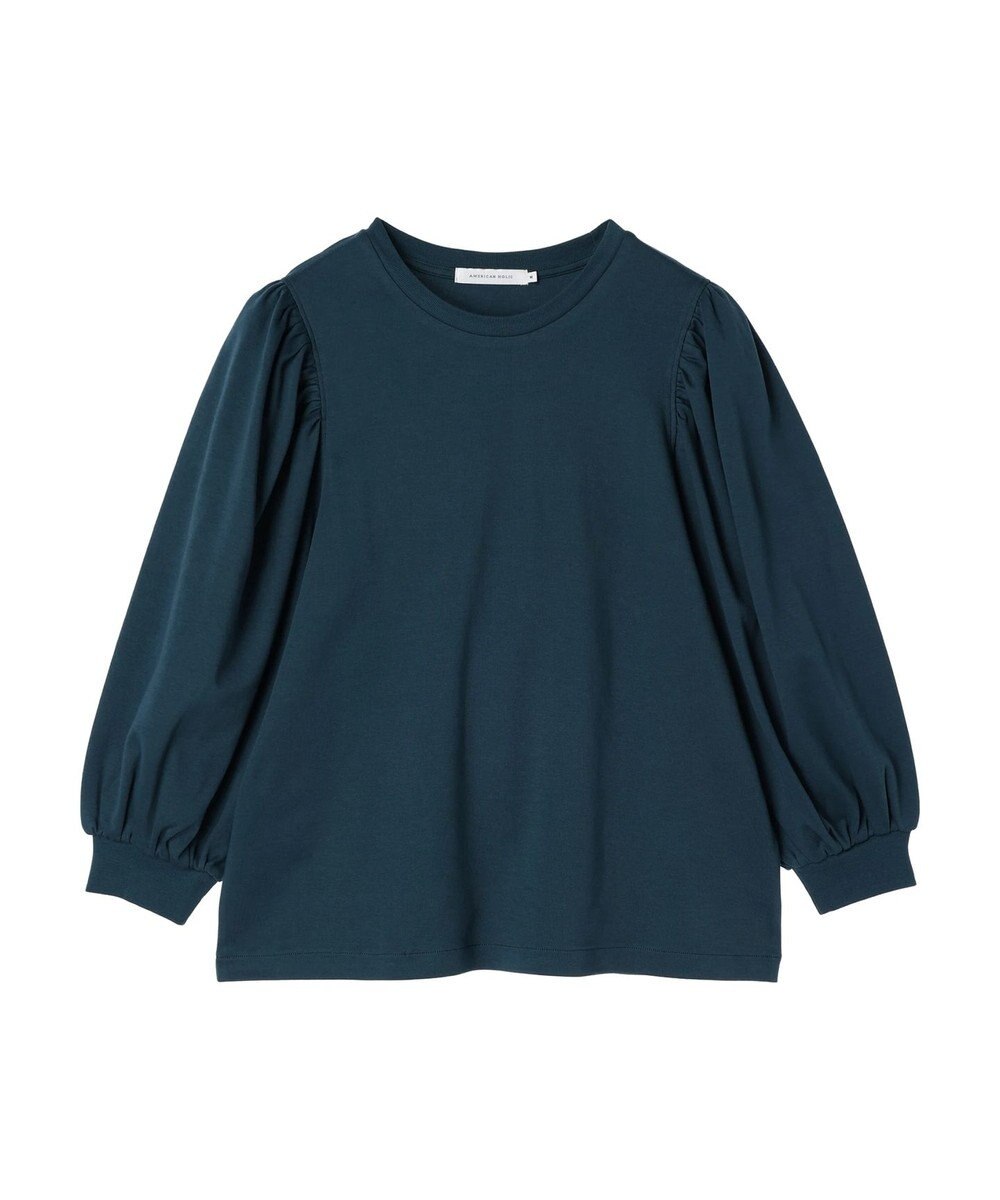 AMERICAN HOLIC ドルマンギャザー７分袖カットプルオーバー 