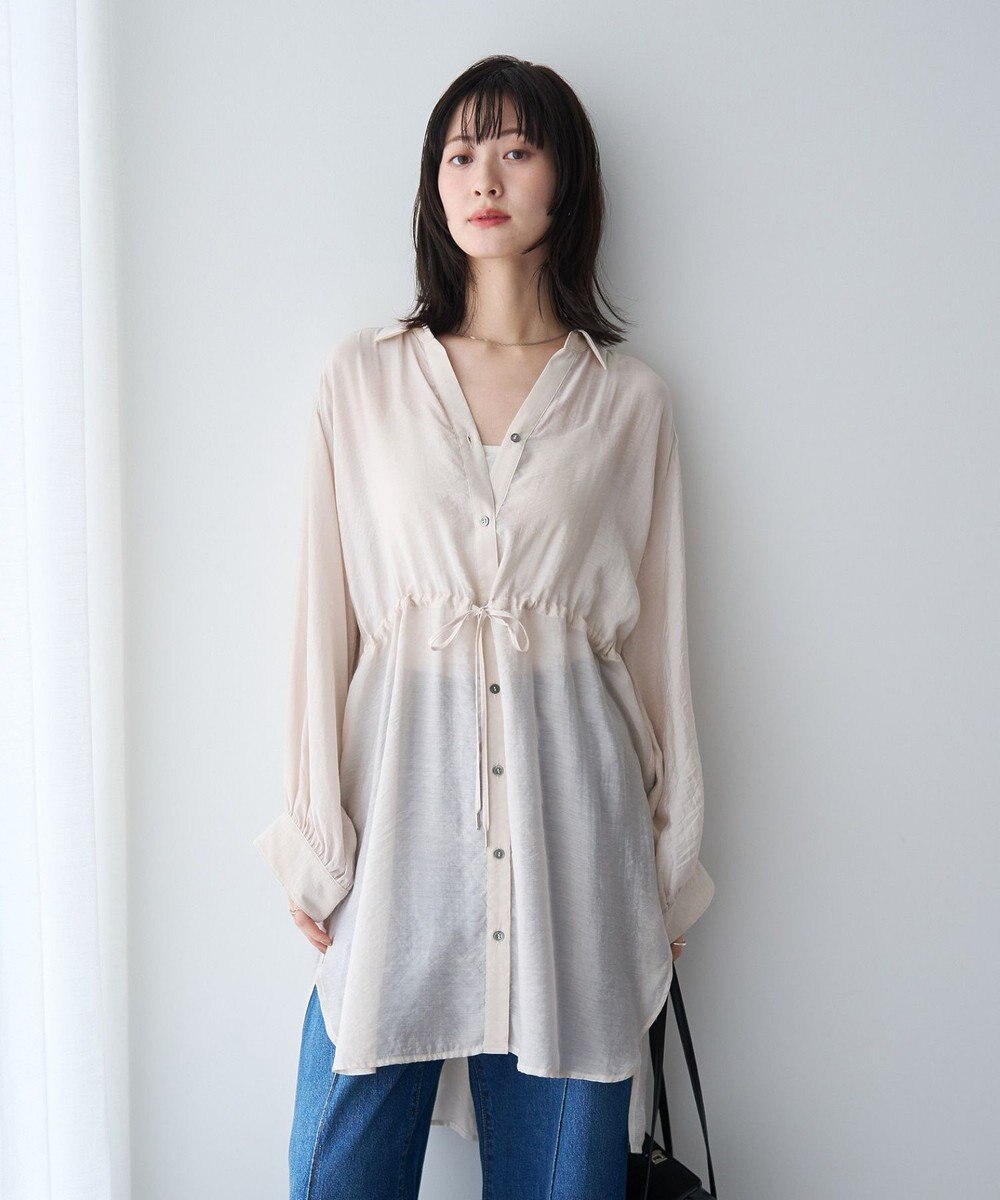 YECCA VECCA シアー2way袖バルーンチュニック 