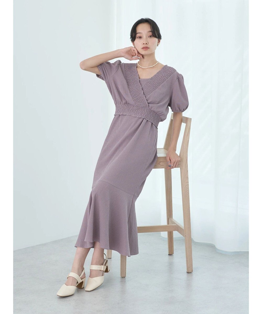 earth music&ecology ＳＥＴ２点カシュクールプルオーバー＋ワンピース 