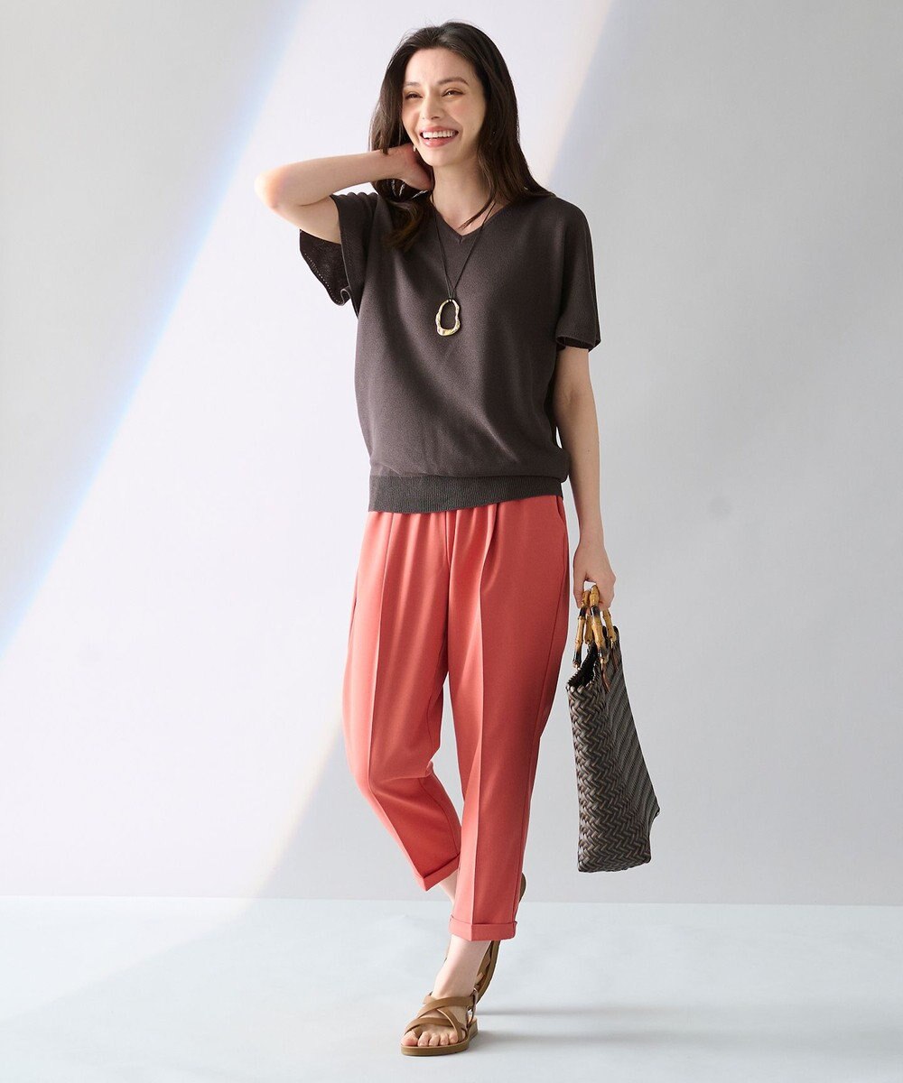 ANY 【洗濯機可/UVケア/アンチピリング】アクリルガーター バタフライスリーブニット 