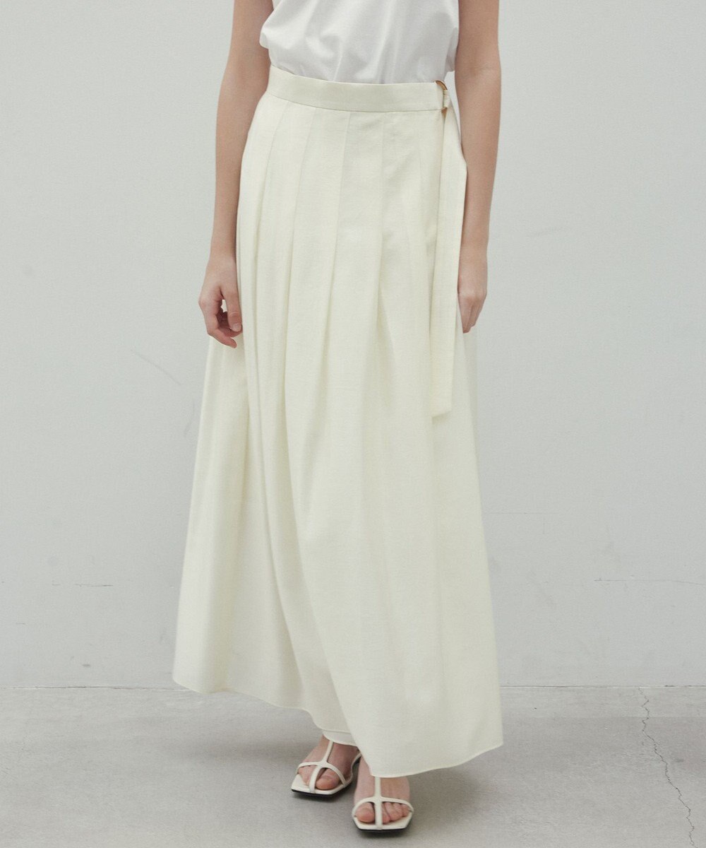 BEIGE， 【洗える】CARINATA / ウエストタックラップスカート 