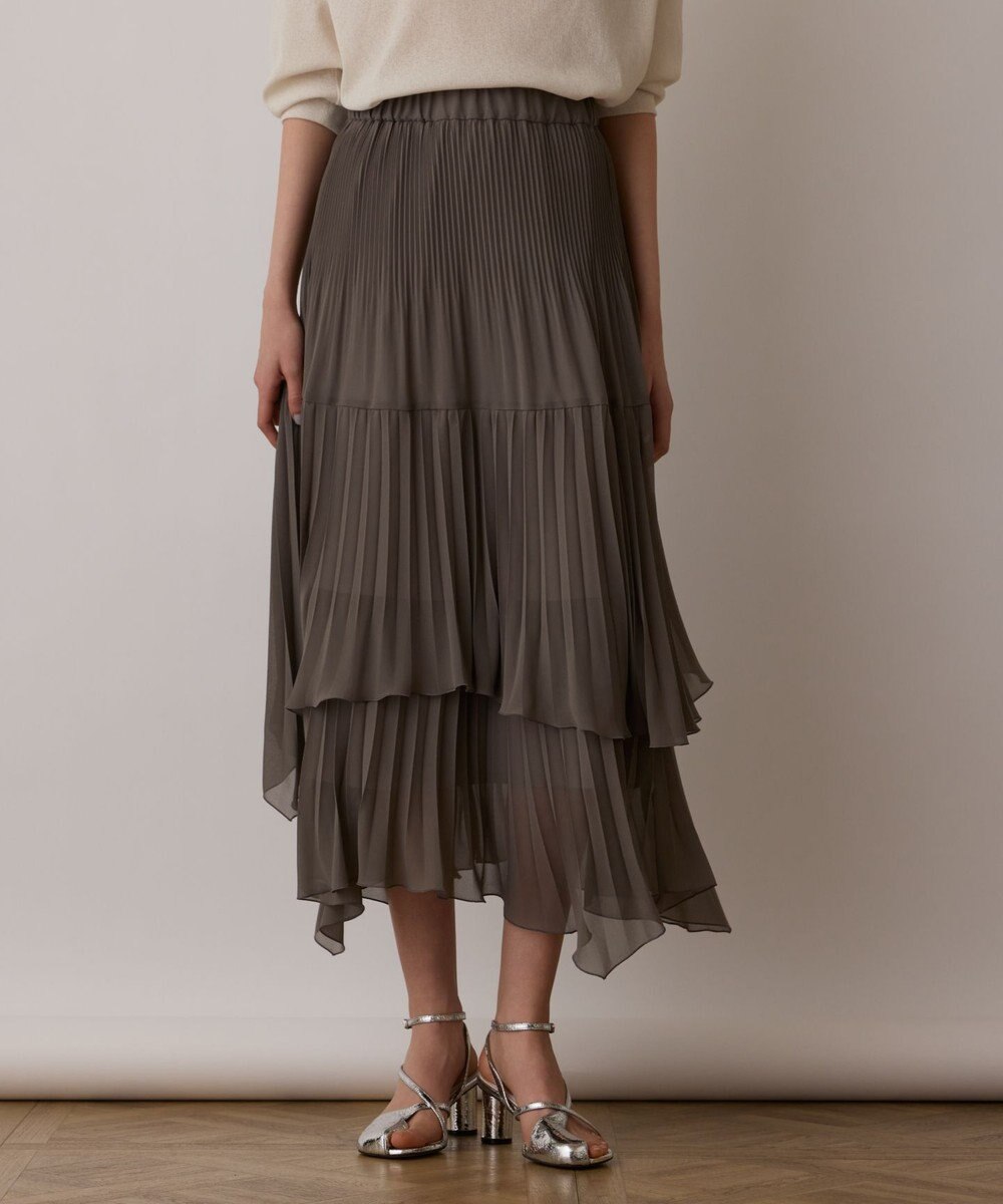 GRACE CONTINENTAL イレギュラープリーツスカート 