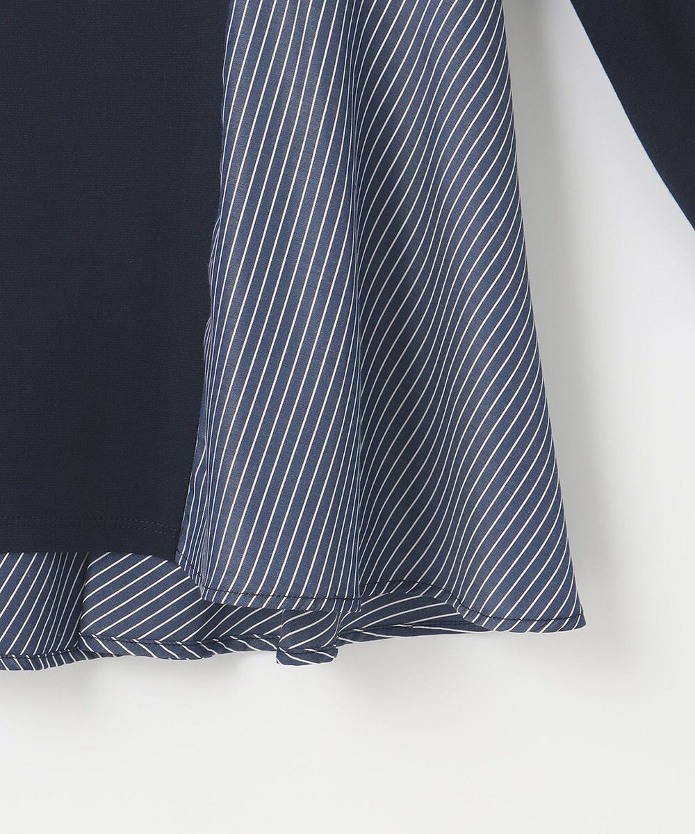 ANY SIS 【洗える】異素材コンビペプラム トップス 