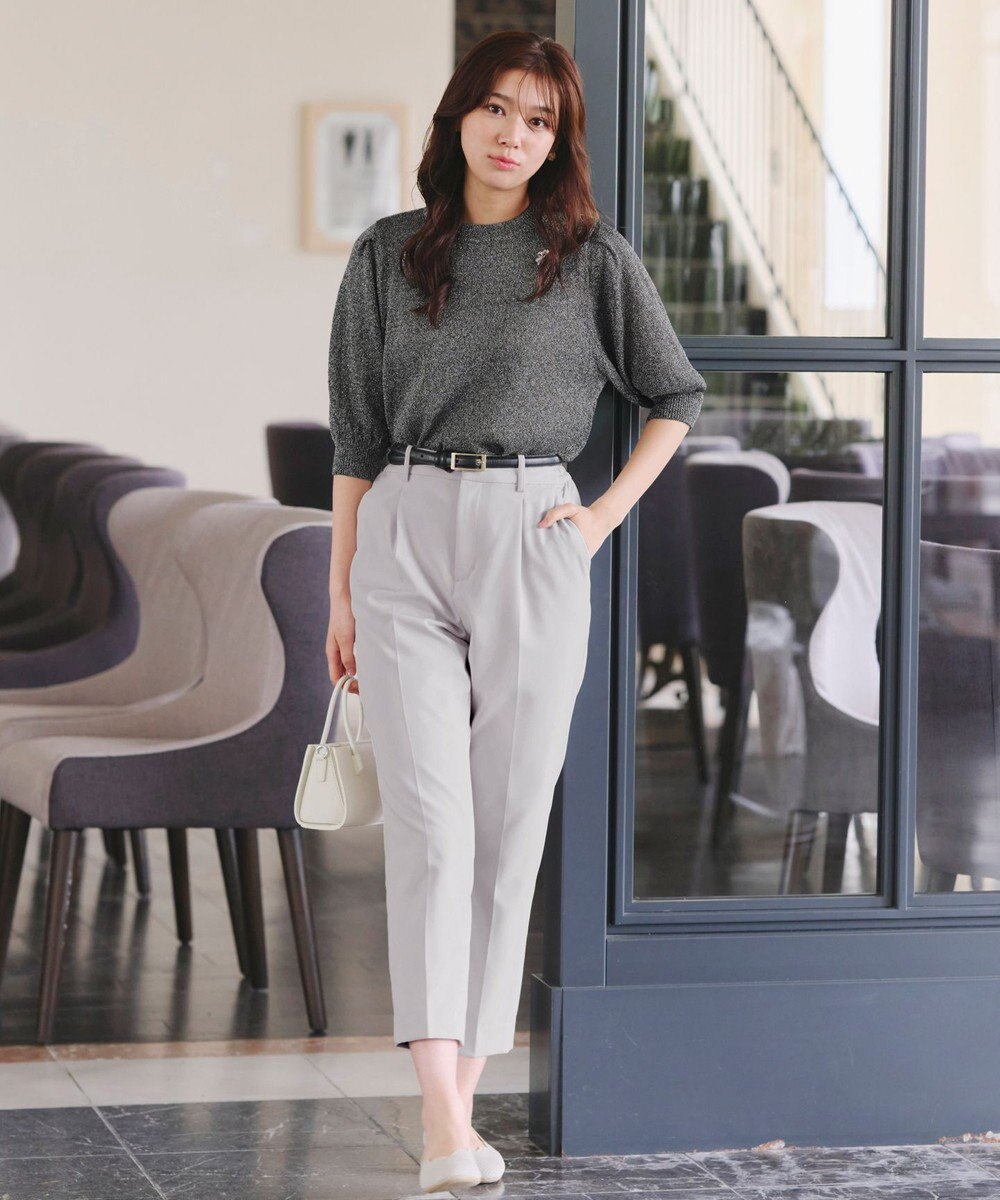 Tiaclasse 【洗える】ラメニットトップス 