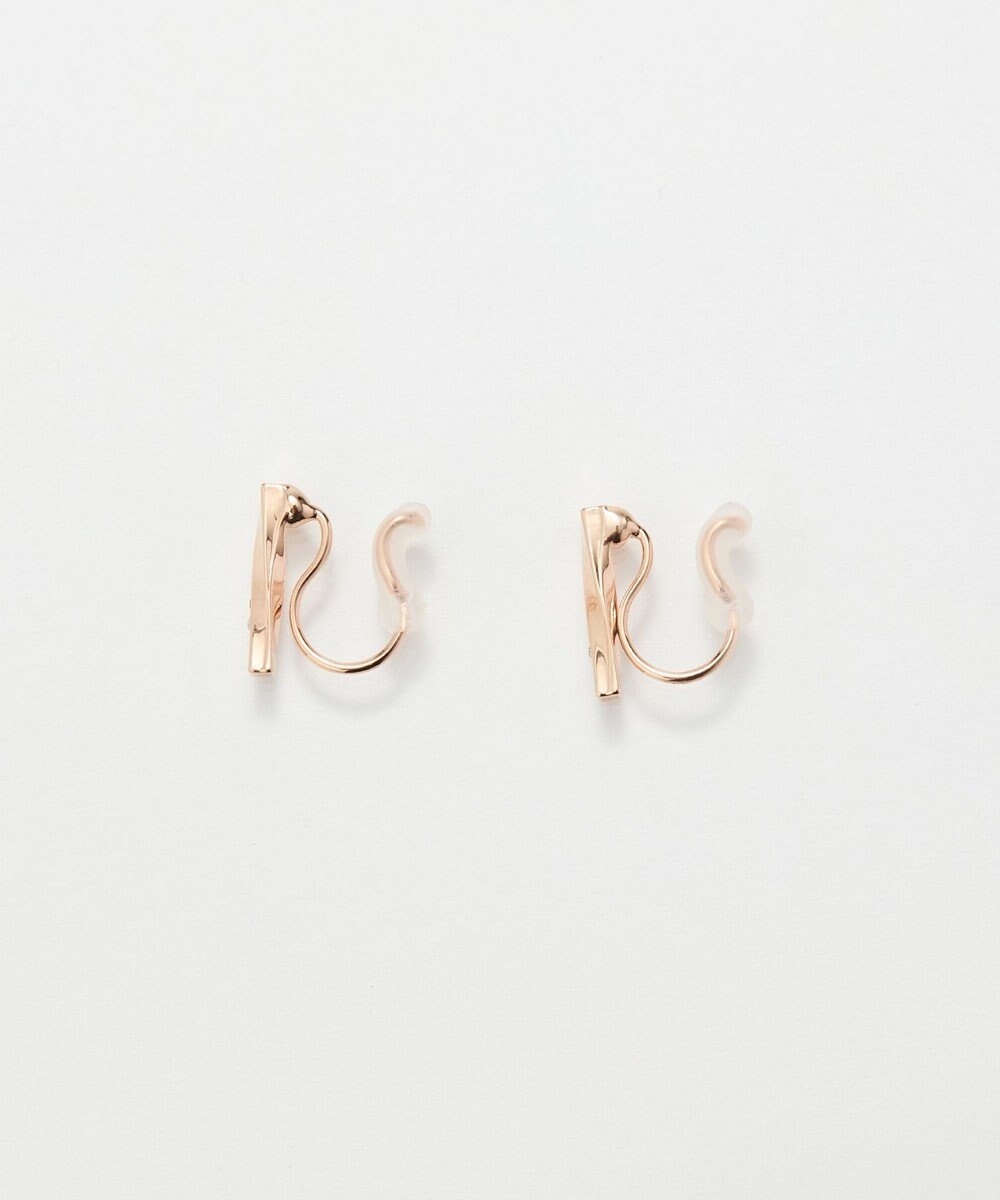 Phoebe 【金属アレルギー対応/痛くないシリーズ】ツイストバービジューライトフィットイヤリング　シャンパンゴールド 