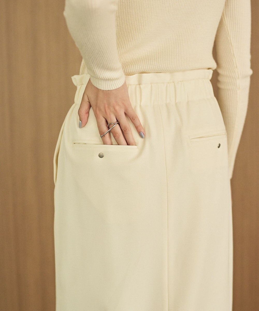 #Newans 【洗濯機可能/ウエストゴム】ロングナロースカート 