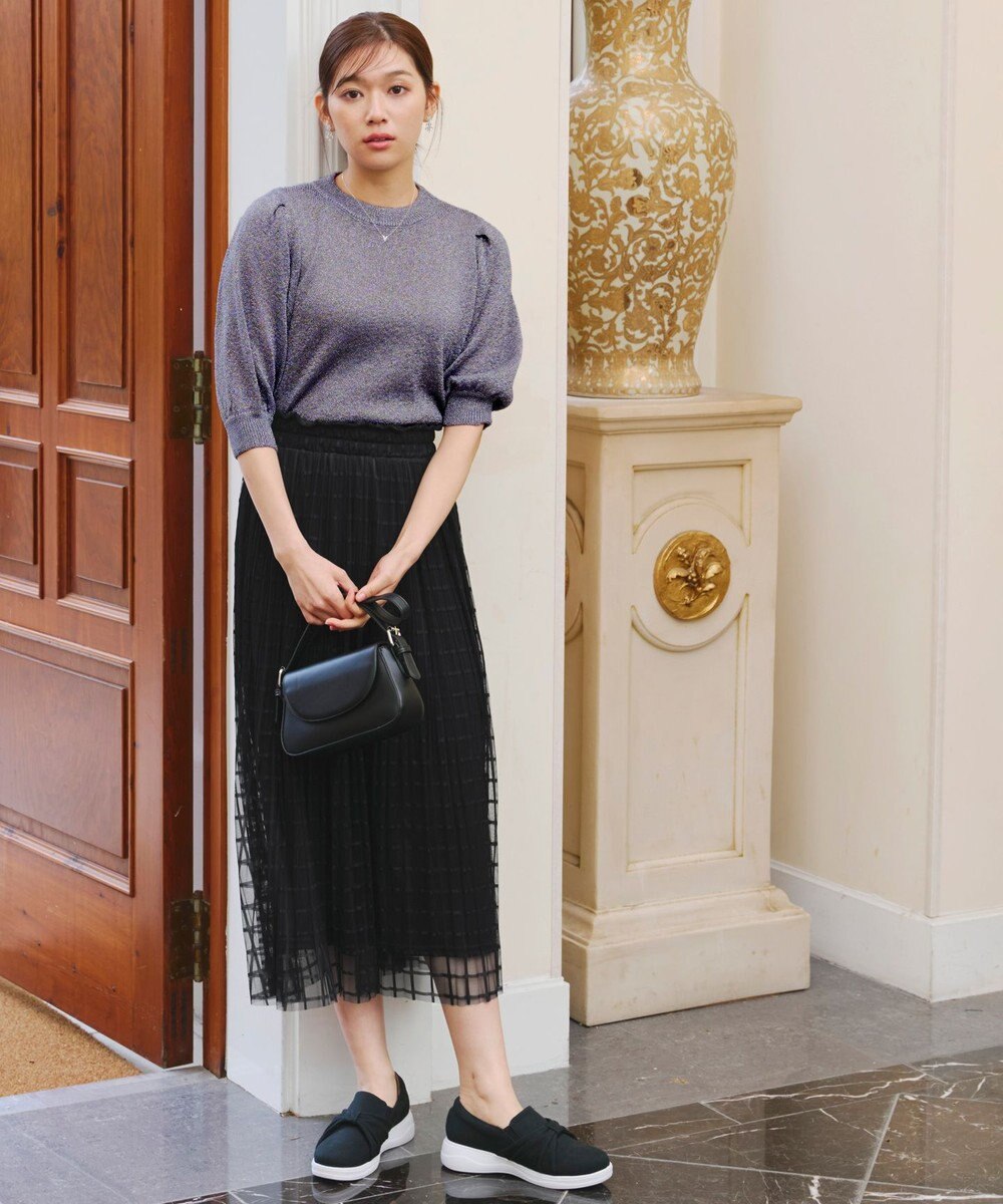 Tiaclasse 【洗える】ラメニットトップス 