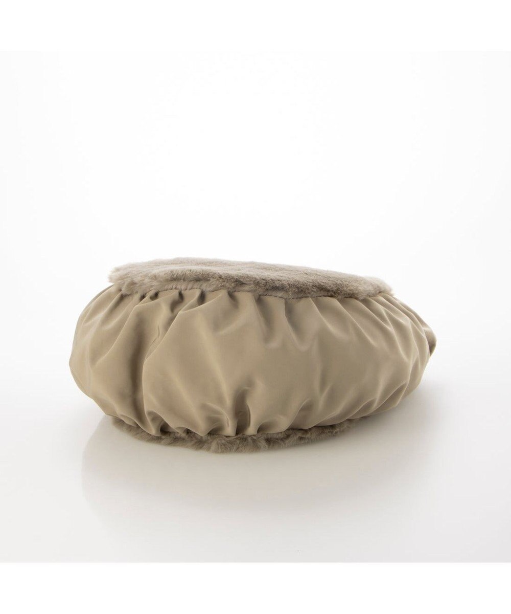 UNBILLION カシュカシュ cachecache / ポンポン付きエコファーラウンド型トートバッグ 