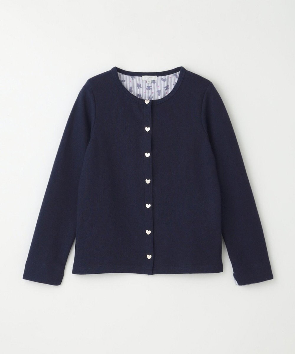 ANY KIDS スナップボタン フレンチ カーディガン 