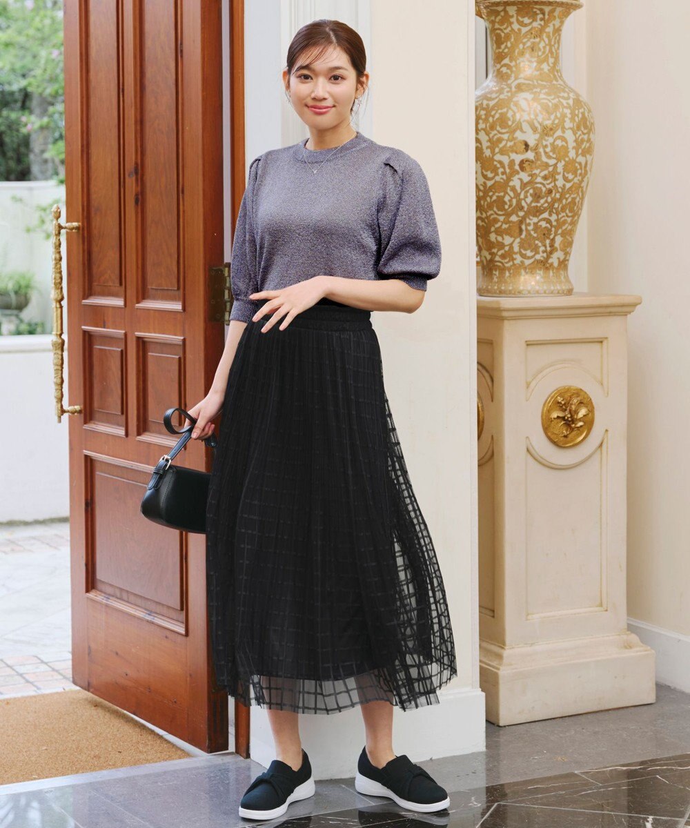 Tiaclasse 【洗える】ラメニットトップス 