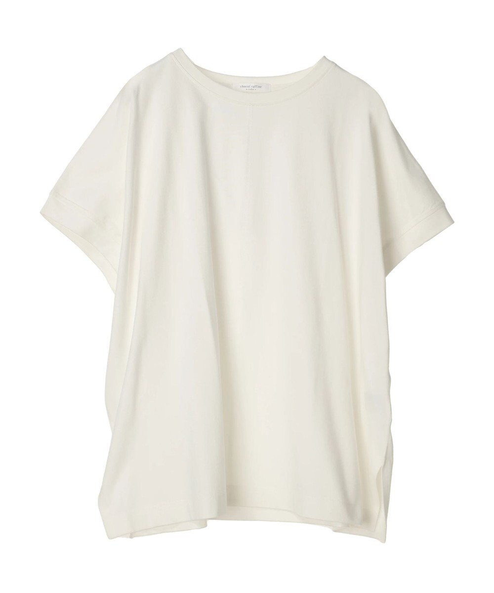 Green Parks インド綿 フレンチスリーブ前後差カットプルオーバー 