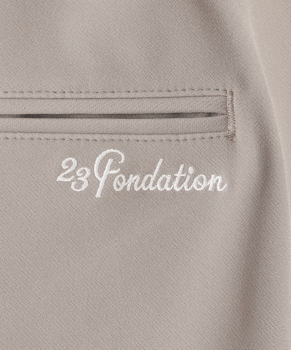 23区GOLF 【23Fondation/MEN】【ストレッチ】ツータックルーズ  テーパードパンツ 