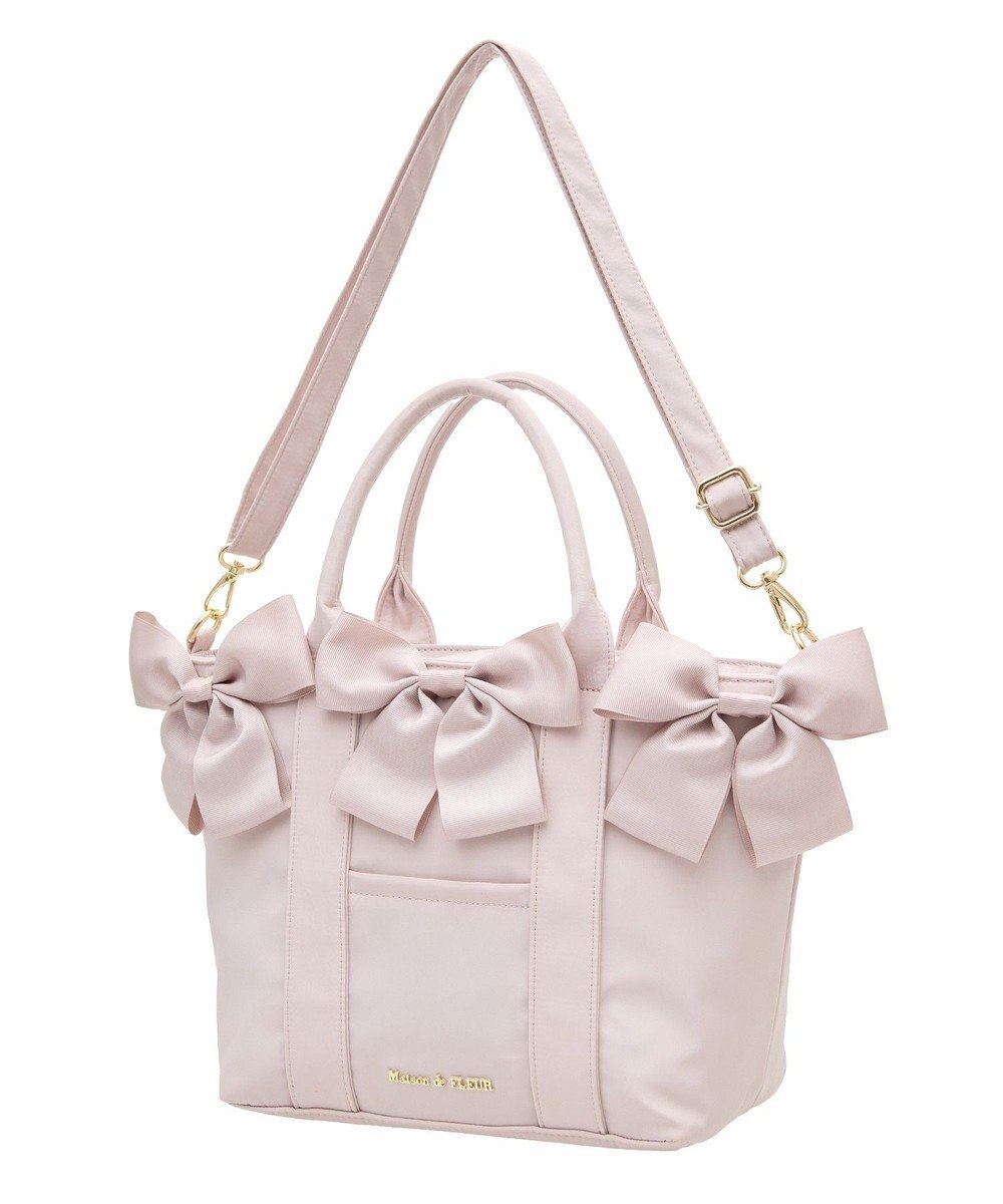 Maison de FLEUR ボリュームリボン2Wayトートバッグ 