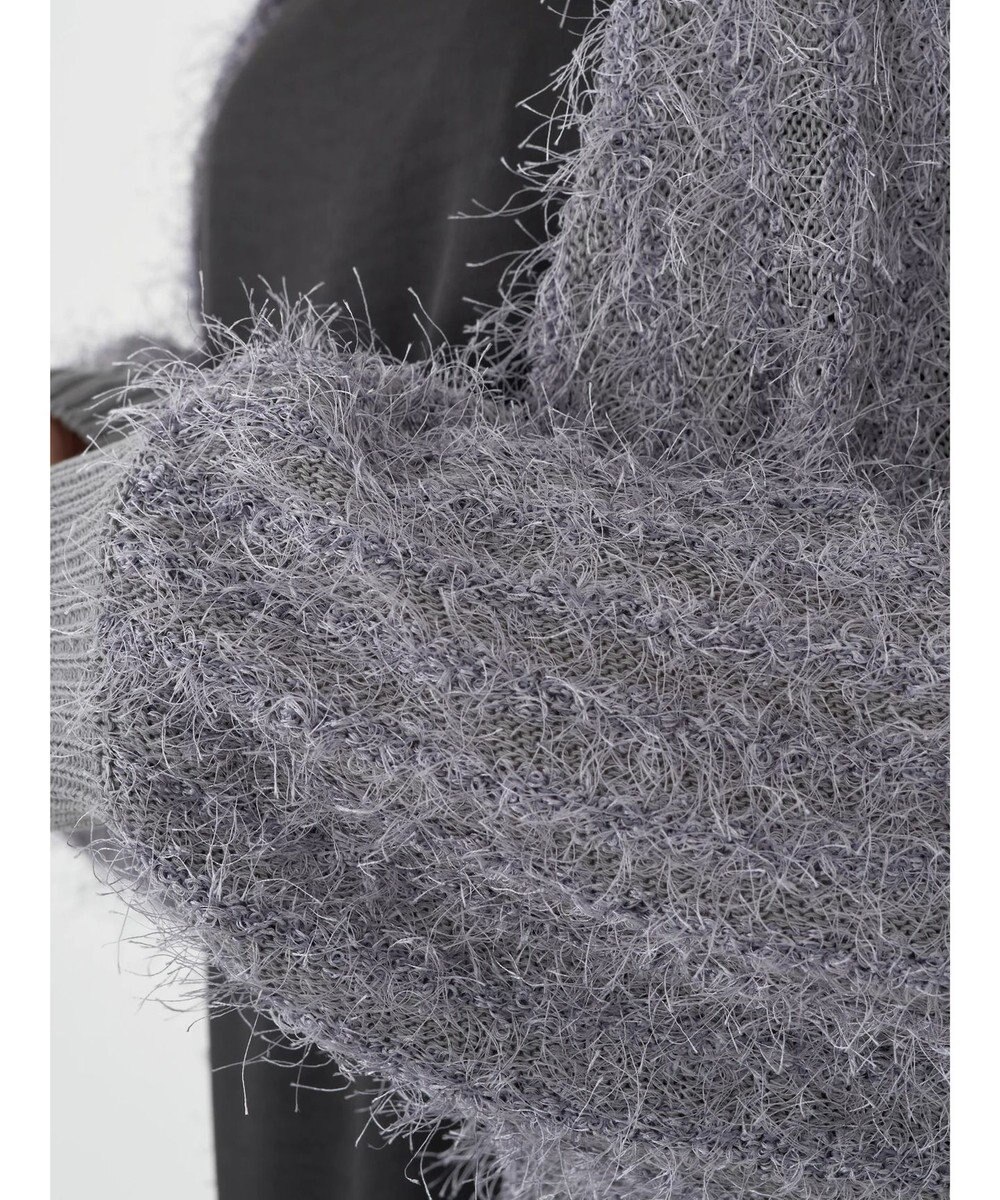 earth music&ecology ふさふさショートカーディガン 