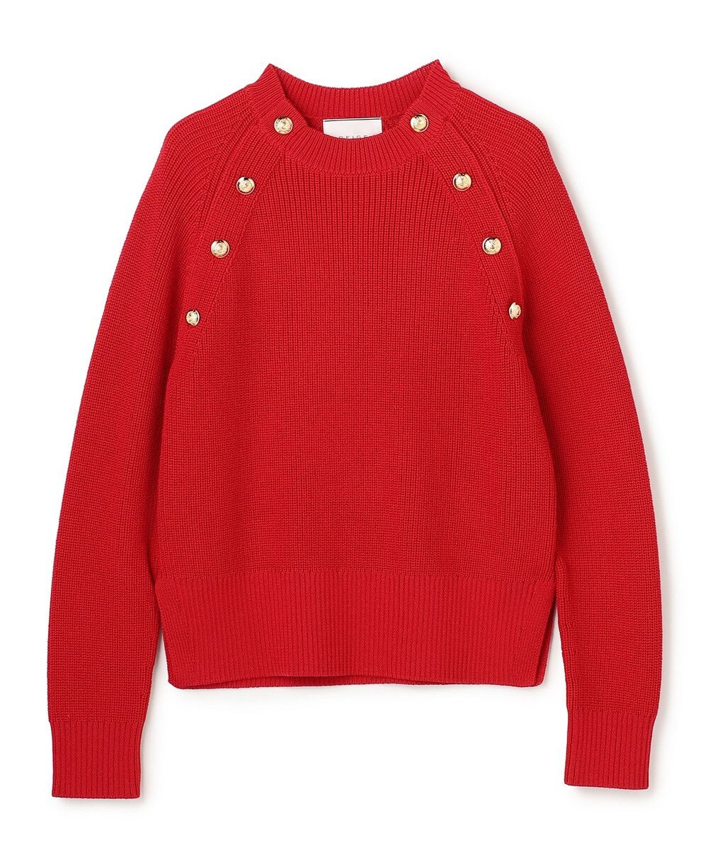 BEIGE， HELIODOR / スポンディッシュマリンボタンニット 