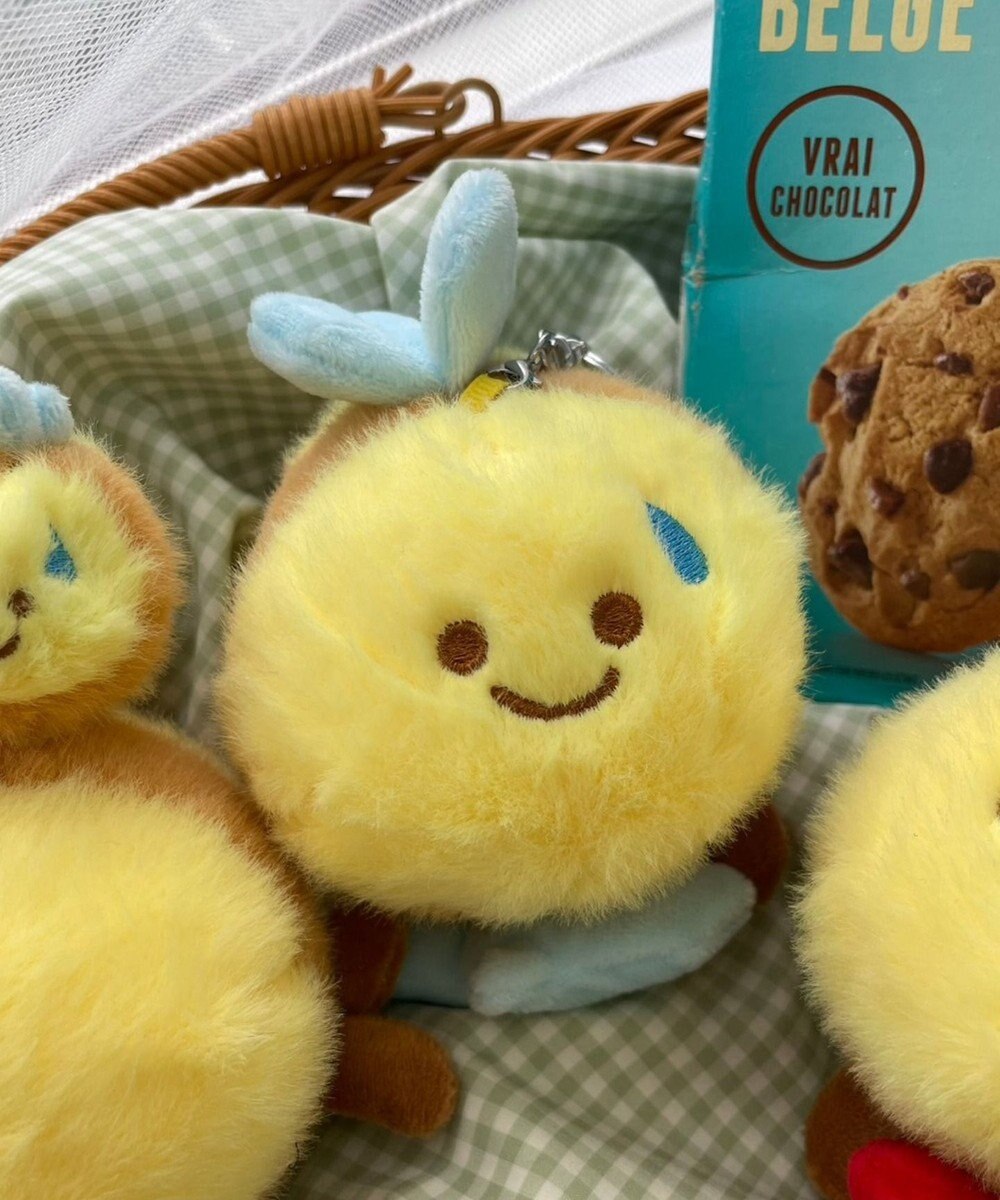 WEGO にこにこみつばちぬいぐるみキーホルダー 