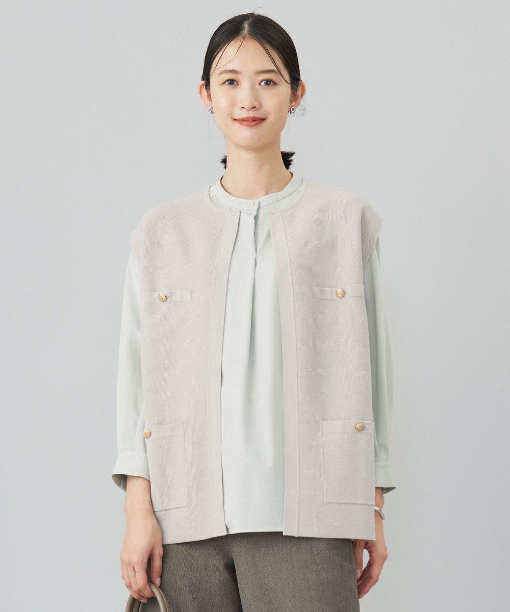 J.PRESS LADIES S 【洗える】VIS/PE ROME ニット ジレベスト 