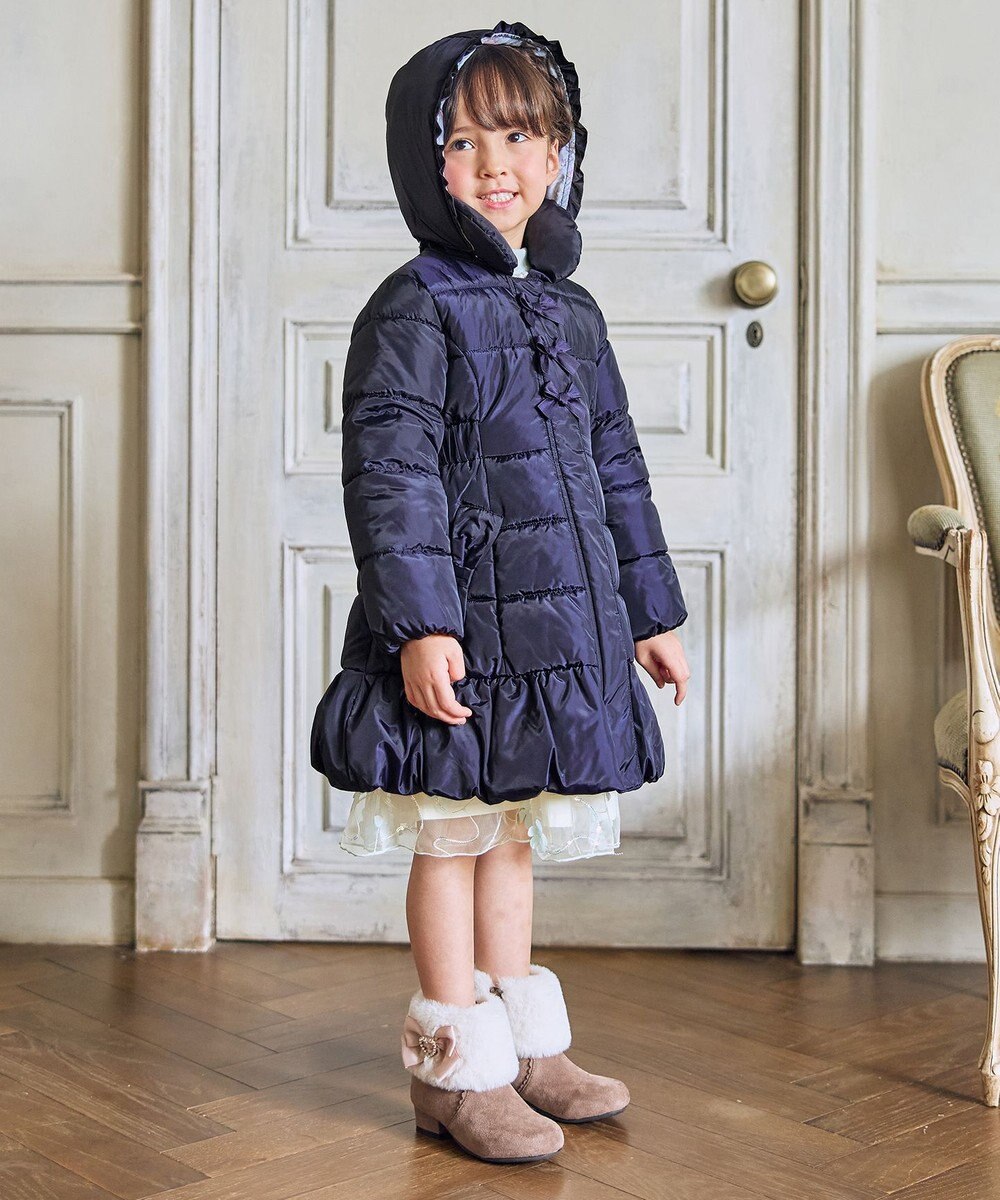 ANY KIDS 【フード取り外し/洗濯機可能】Aラインコート 