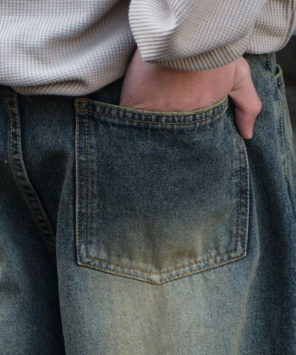 WEGO スーパーバギーダメージデニムパンツ 