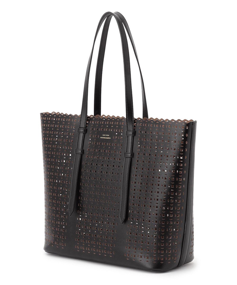 23区 フェイクレザー カットアウト トートバッグ 