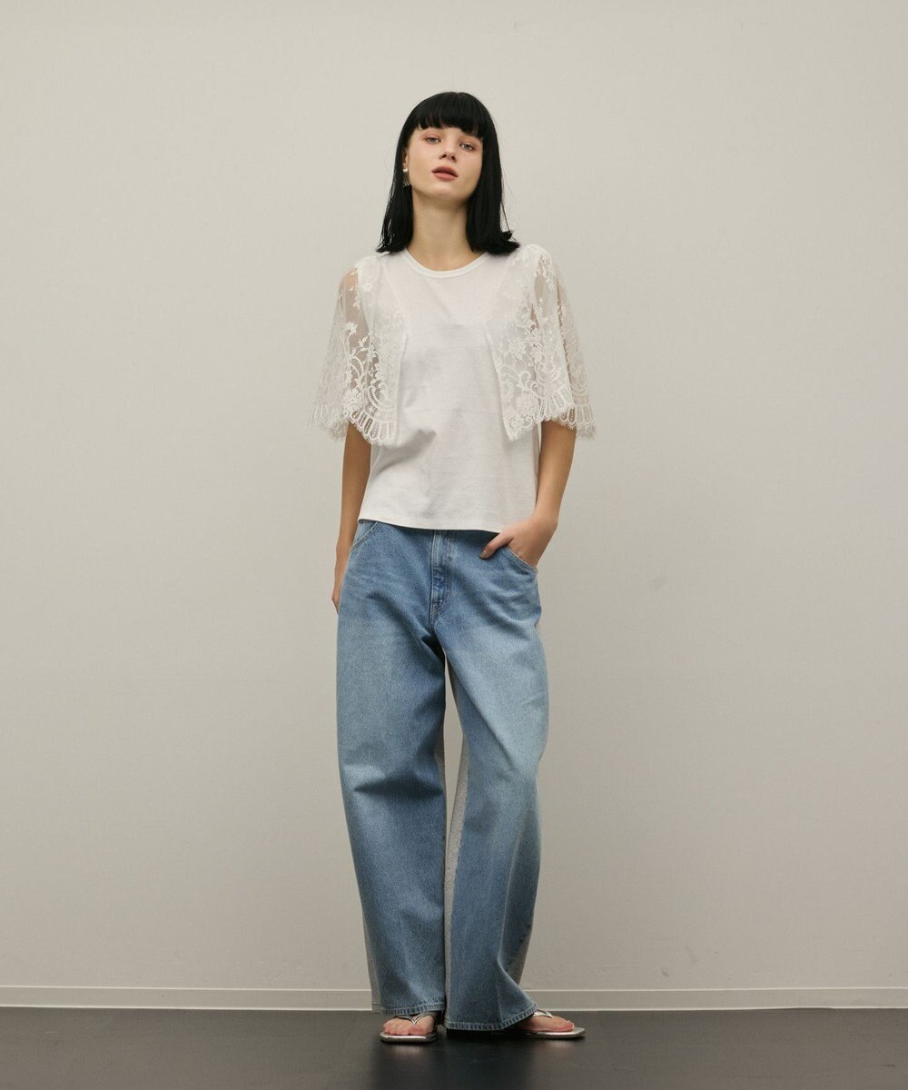 GRACE CONTINENTAL レースフレアカットトップ 