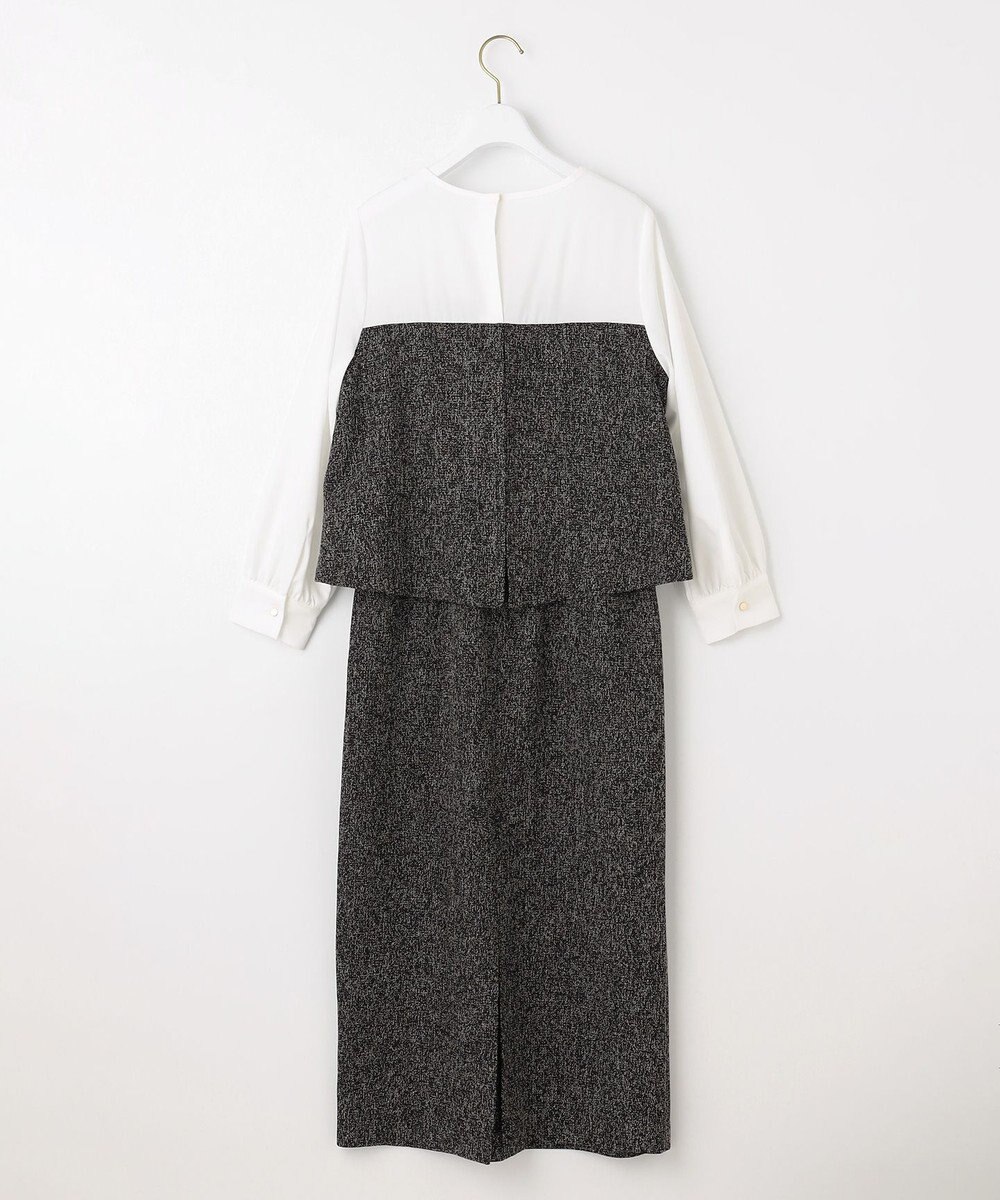 ANY SIS L 【洗える】ツイードコンビ ワンピース 