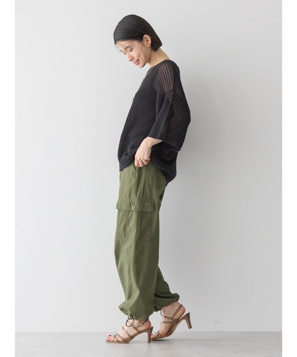 AMERICAN HOLIC 透かし編み半袖ニットプルオーバー 