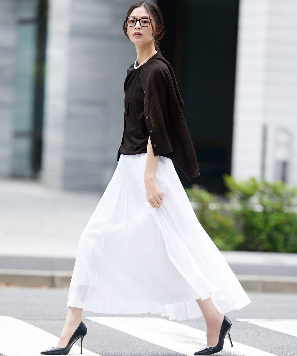23区 L 【WEB&一部店舗限定カラーあり】シアードット クルーネック カーディガン 