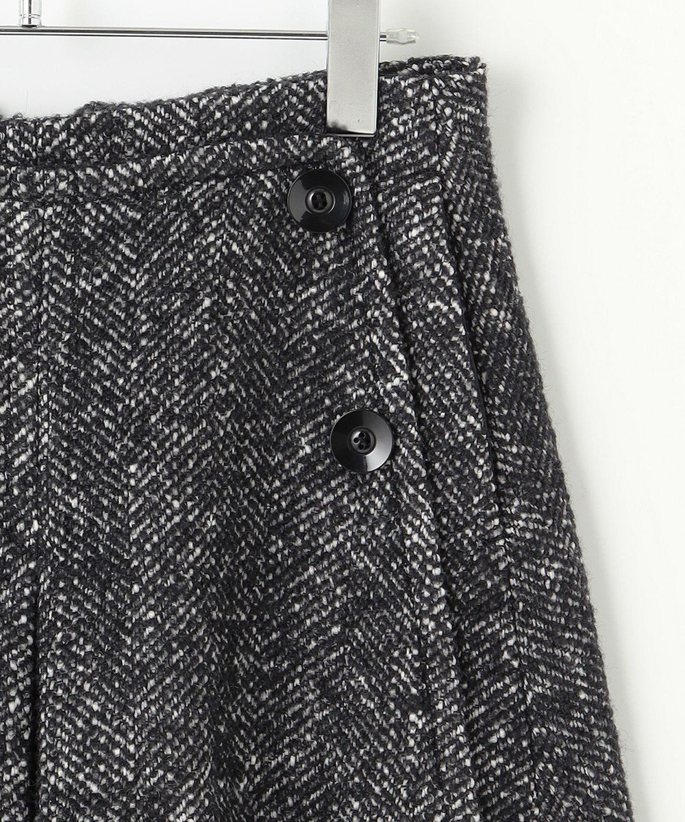 #Newans 【セットアップ可能】裏地キュロットツイードスカート 