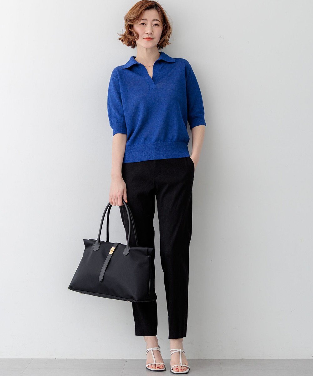 23区 【CanCam掲載】ピュアリネン スキッパー ポロニット 