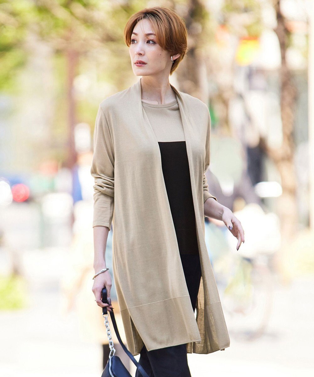 ICB 【接触冷感・洗える】PINION ロングカーディガン 