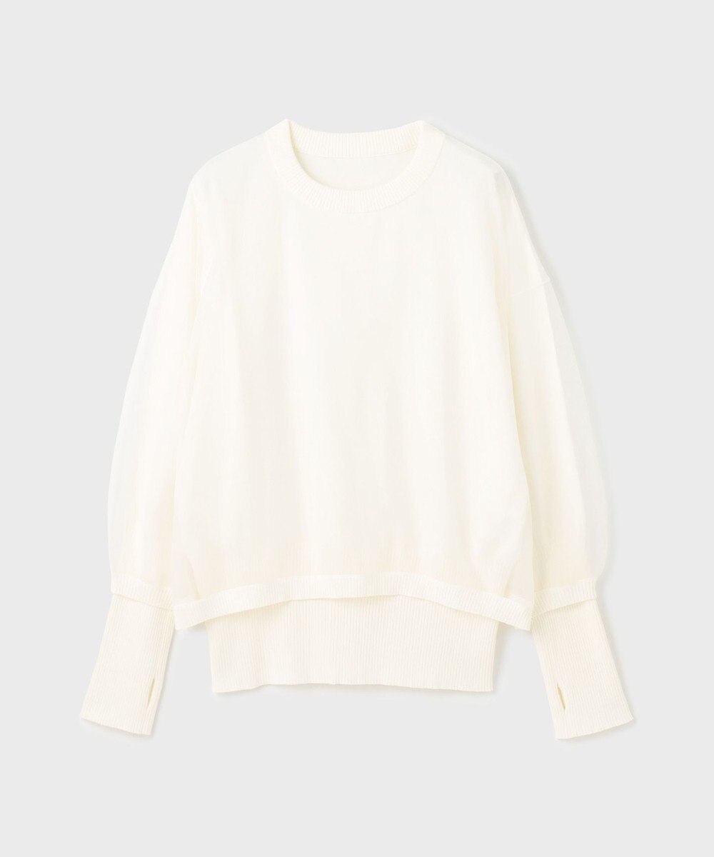 GRACE CONTINENTAL シアーニットトップ 