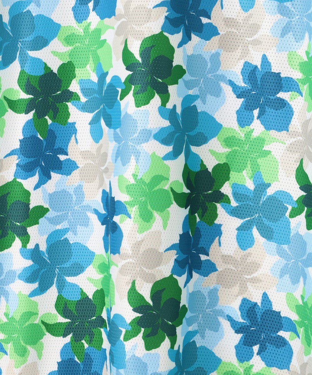 23区GOLF 【MEN】【UVカット】草花柄プリントポロシャツ 