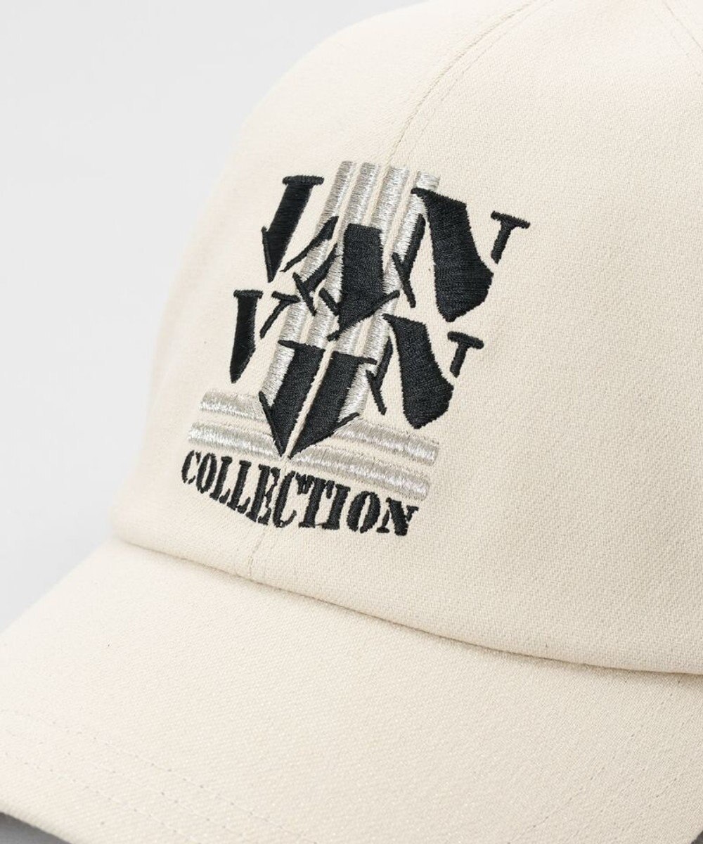 AURORA 【 LANVIN COLLECTION（ランバン コレクション） 】ＪLロゴ刺しゅうキャップ 