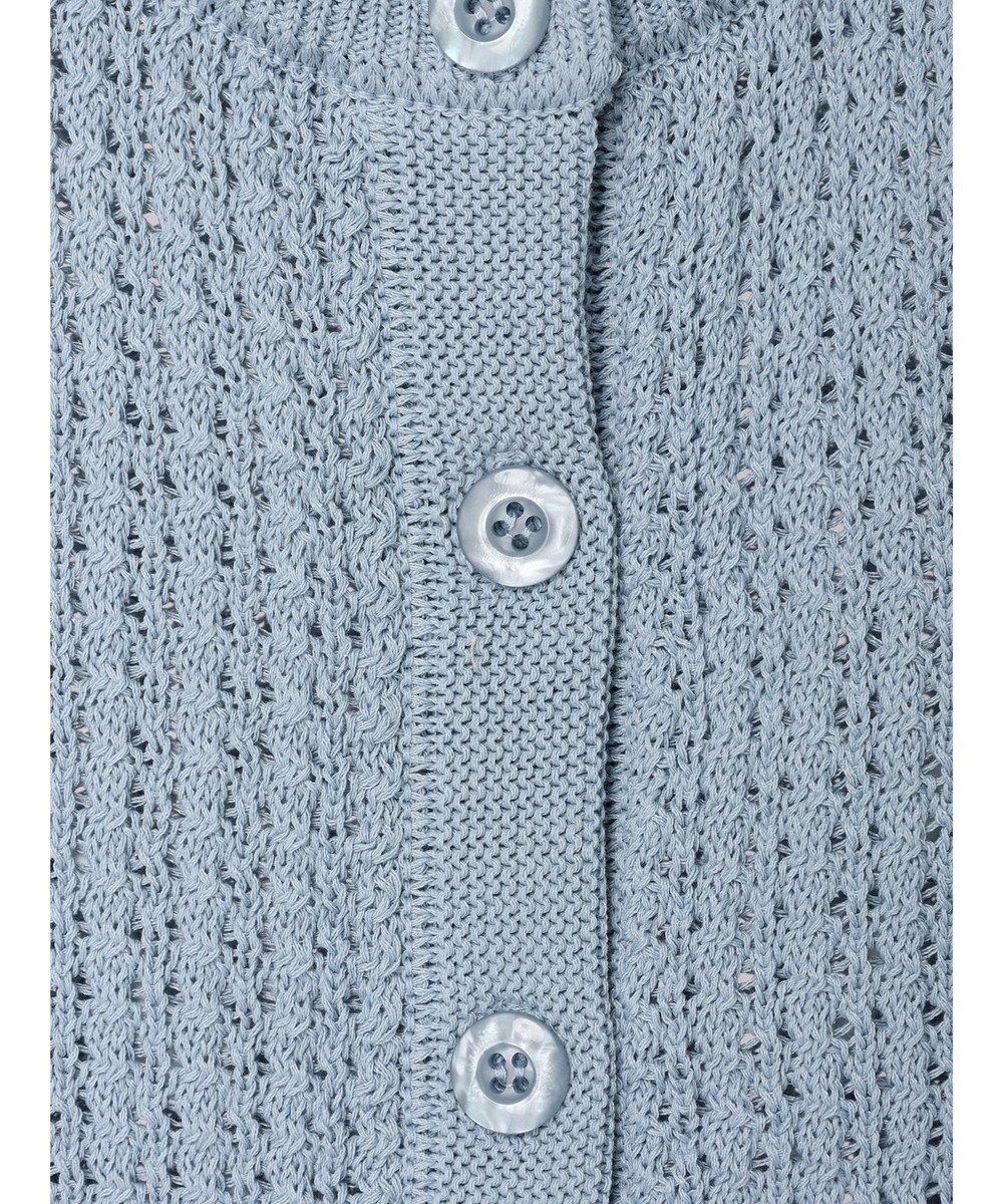 earth music&ecology 透かし柄ポケットカーディガン 