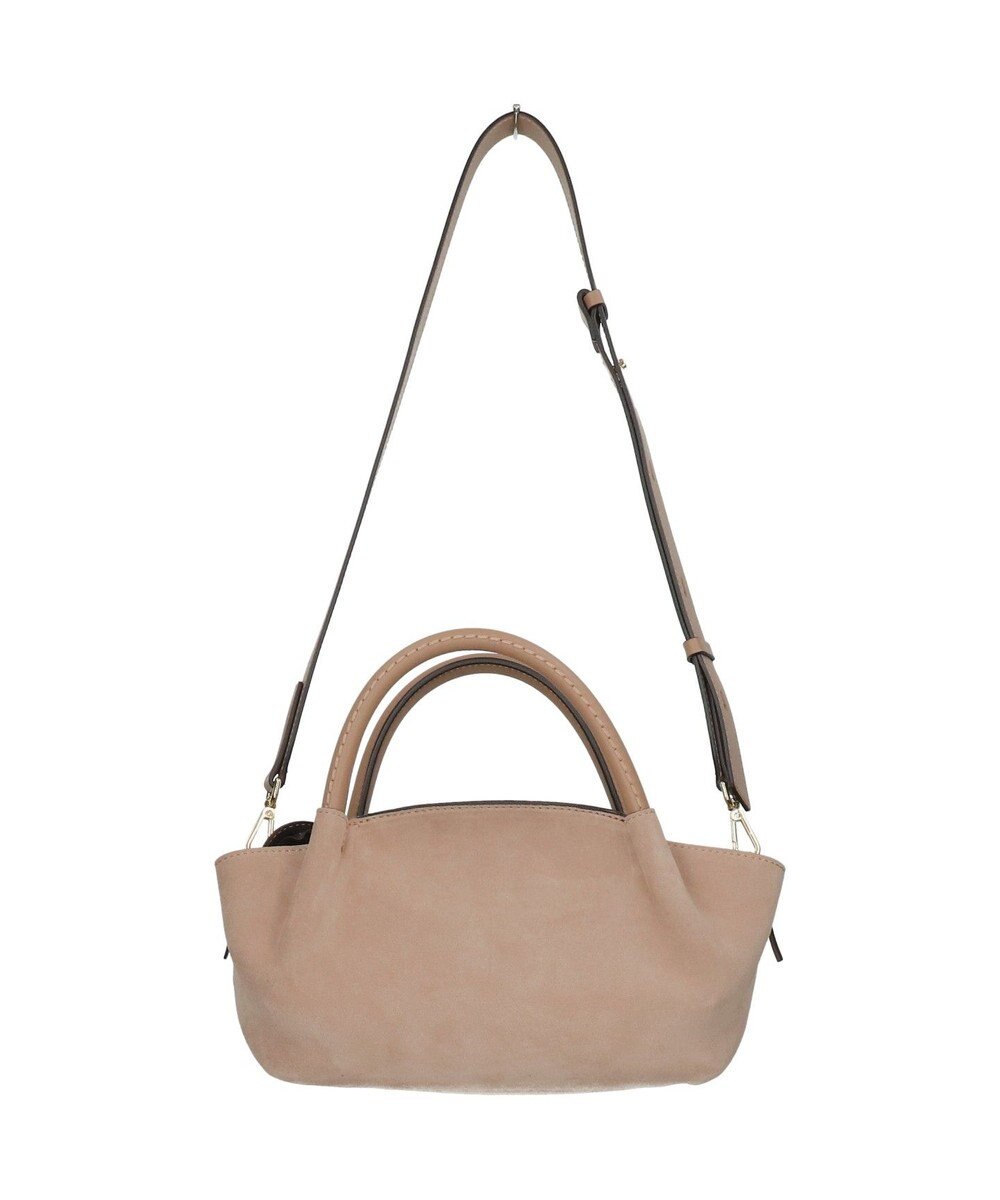 INTER-CHAUSSURES 【LORISTELLA】レザーハンドルスエードハンドバッグ 