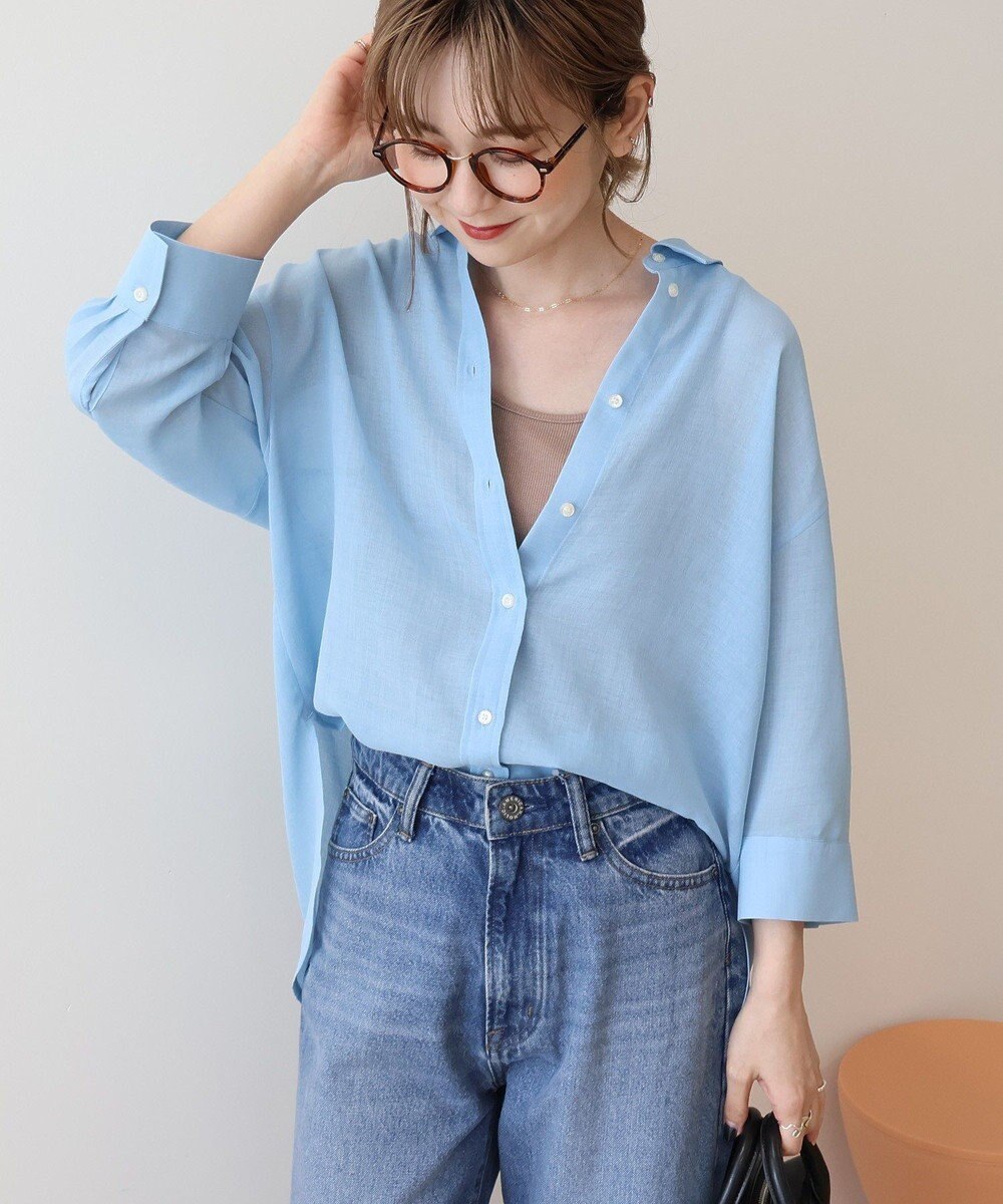 AMERICAN HOLIC シアーボイルレギュラー7分袖シャツ 